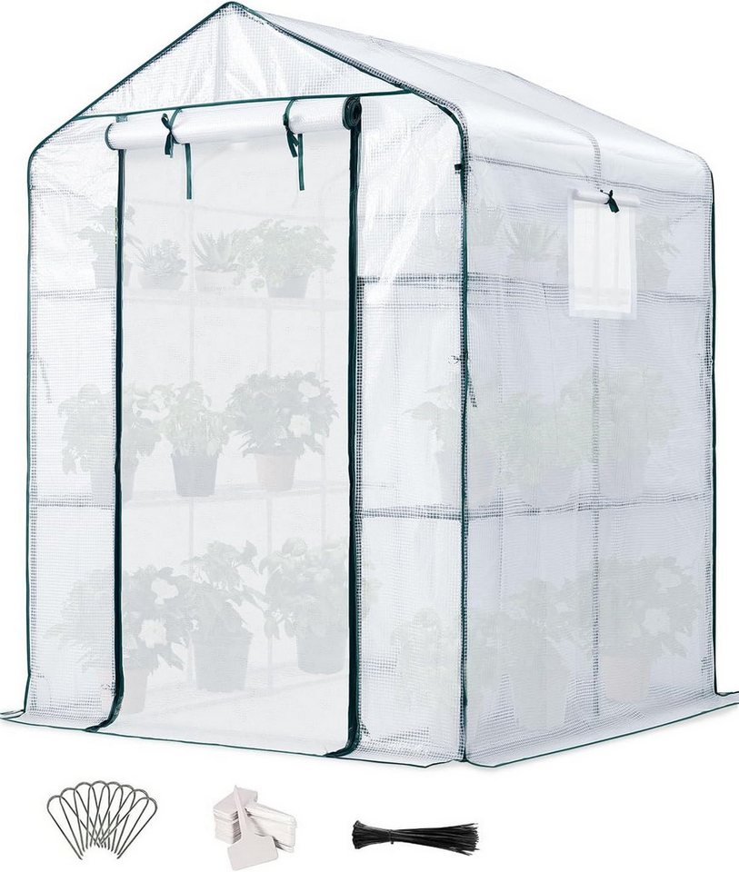 DOTMALL Tomatengewächshaus Gewächshaus 143x143x195cm,Stabil Foliengewächshaus weiß | Rabatt: 28% Unkategorisiert online kaufen