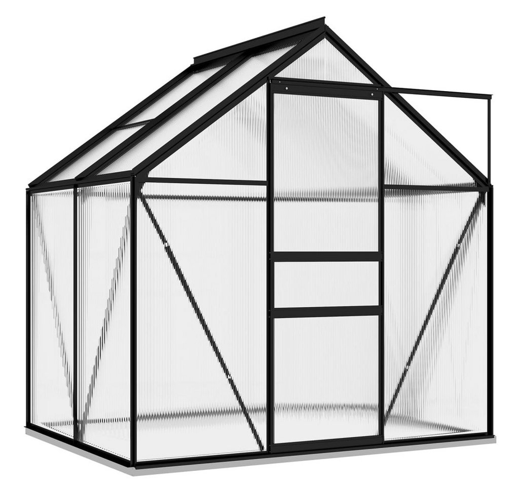 furnicato Gewächshaus Anlehngewächshaus Anthrazit Aluminium 2,47 m² schwarz | Rabatt: 23% Unkategorisiert online kaufen