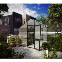 KGT Gewächshaus »Lilie«, 12,75 m², Kunststoff/Aluminium, winterfest - grau Unkategorisiert online kaufen