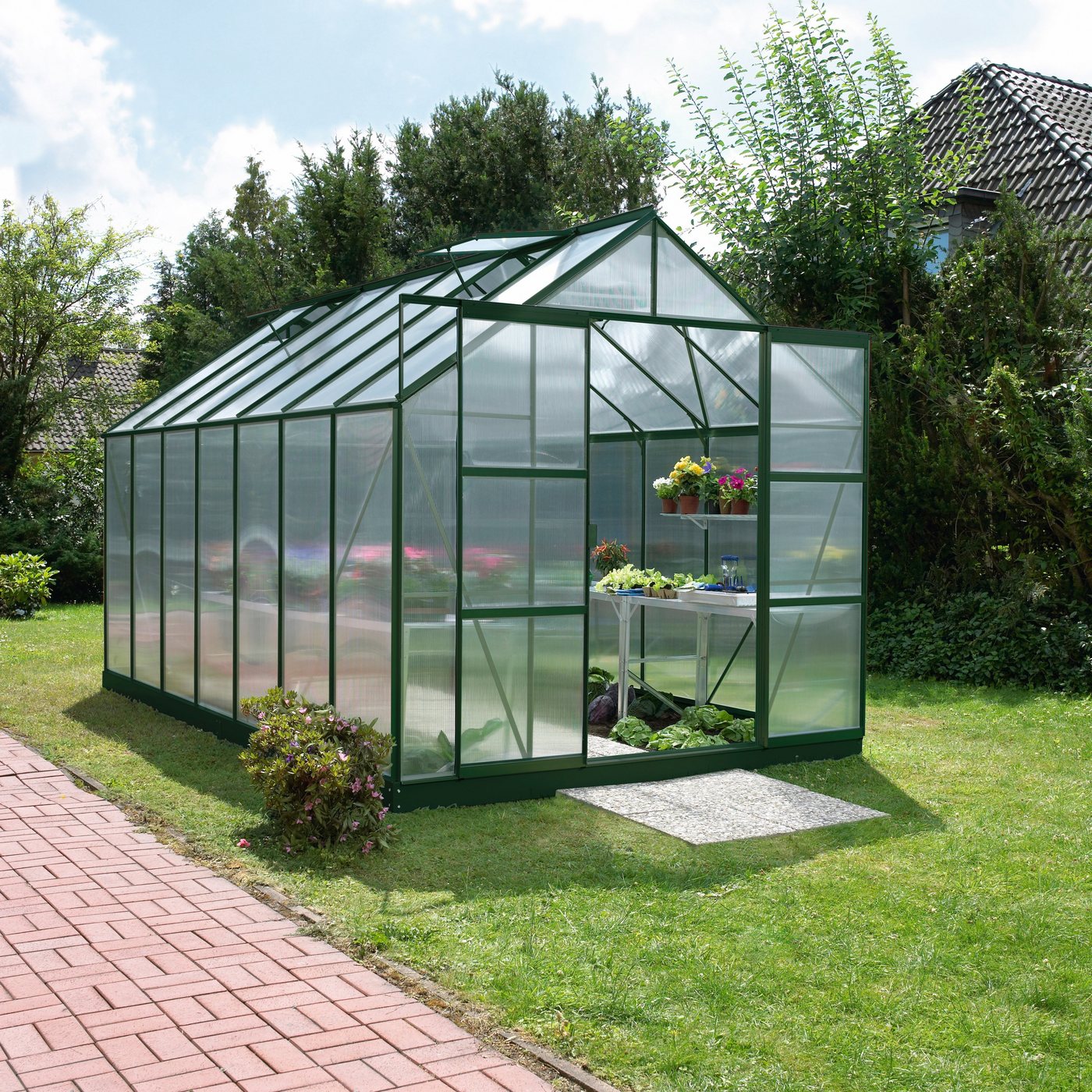 KONIFERA Gewächshaus Titania 11500, BxTxH: 254 x 441 x 246 cm, 6 mm Wandstärke grün Unkategorisiert online kaufen KONIFERA Gewächshaus Titania 11500, BxTxH: 254 x 441 x 246 cm, 6 mm Wandstärke grün Unkategorisiert online kaufen