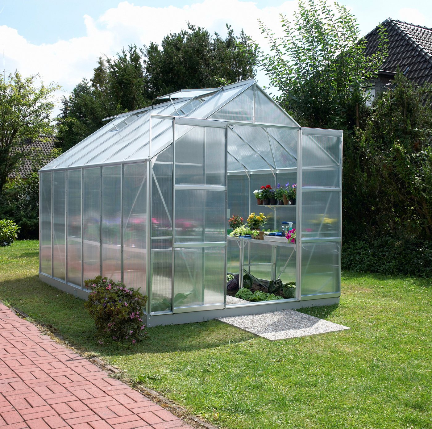 KONIFERA Gewächshaus Titania 9900, BxTxH: 254 x 379 x 246 cm, 4 mm Wandstärke silberfarben Unkategorisiert online kaufen KONIFERA Gewächshaus Titania 9900, BxTxH: 254 x 379 x 246 cm, 4 mm Wandstärke silberfarben Unkategorisiert online kaufen