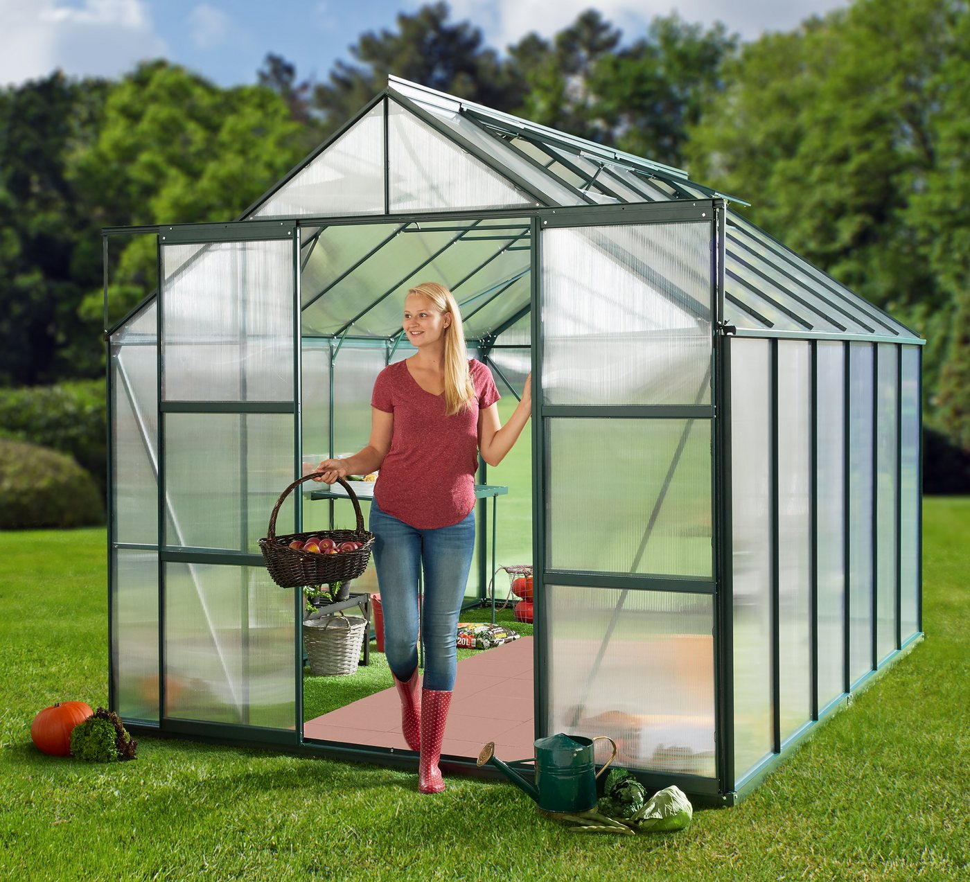 KONIFERA Gewächshaus Titania 9900, BxTxH: 254 x 379 x 246 cm, 6 mm Wandstärke grün Unkategorisiert online kaufen KONIFERA Gewächshaus Titania 9900, BxTxH: 254 x 379 x 246 cm, 6 mm Wandstärke grün Unkategorisiert online kaufen