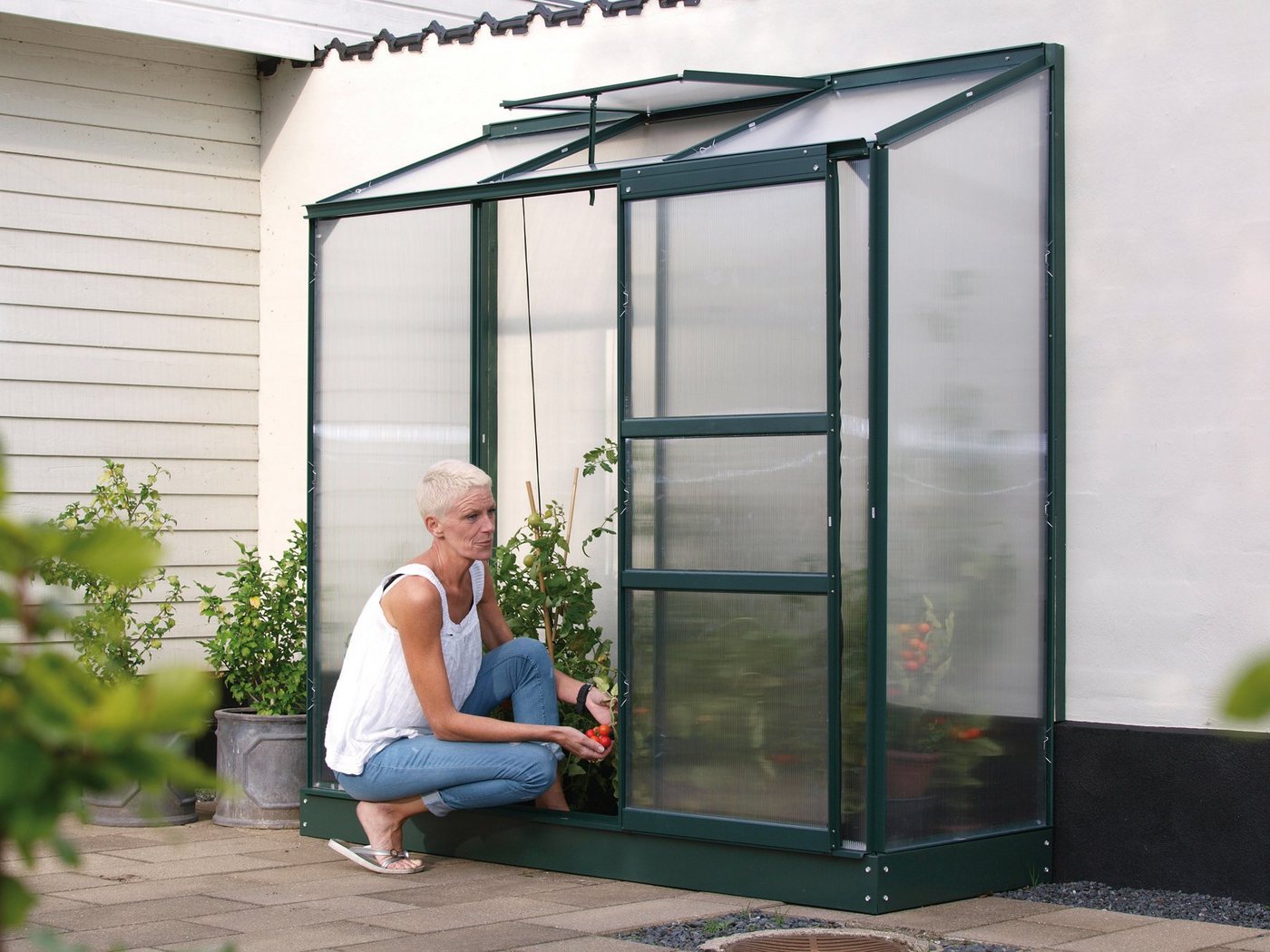 Vitavia Anlehngewächshaus Styx 1300, BxTxH: 193 x 69 x 182 cm, 4 mm Wandstärke grün | Rabatt: 30% Unkategorisiert online kaufen