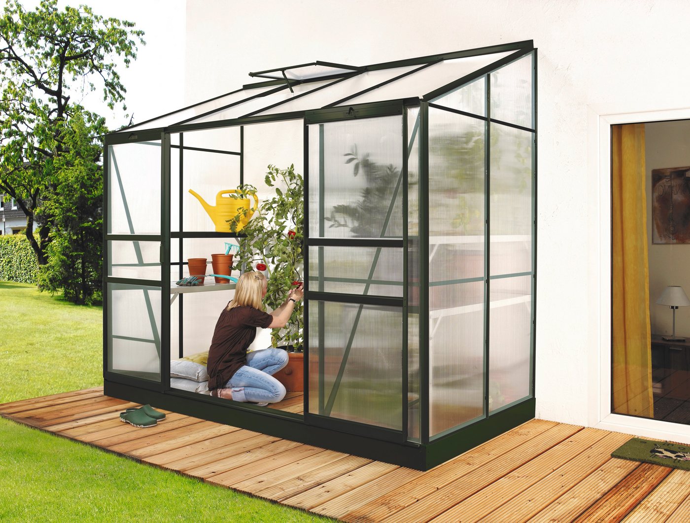 Vitavia Anlehngewächshaus Styx 3300, BxTxH: 255 x 132 x 222 cm, 4 mm Wandstärke grün | Rabatt: 30% Unkategorisiert online kaufen